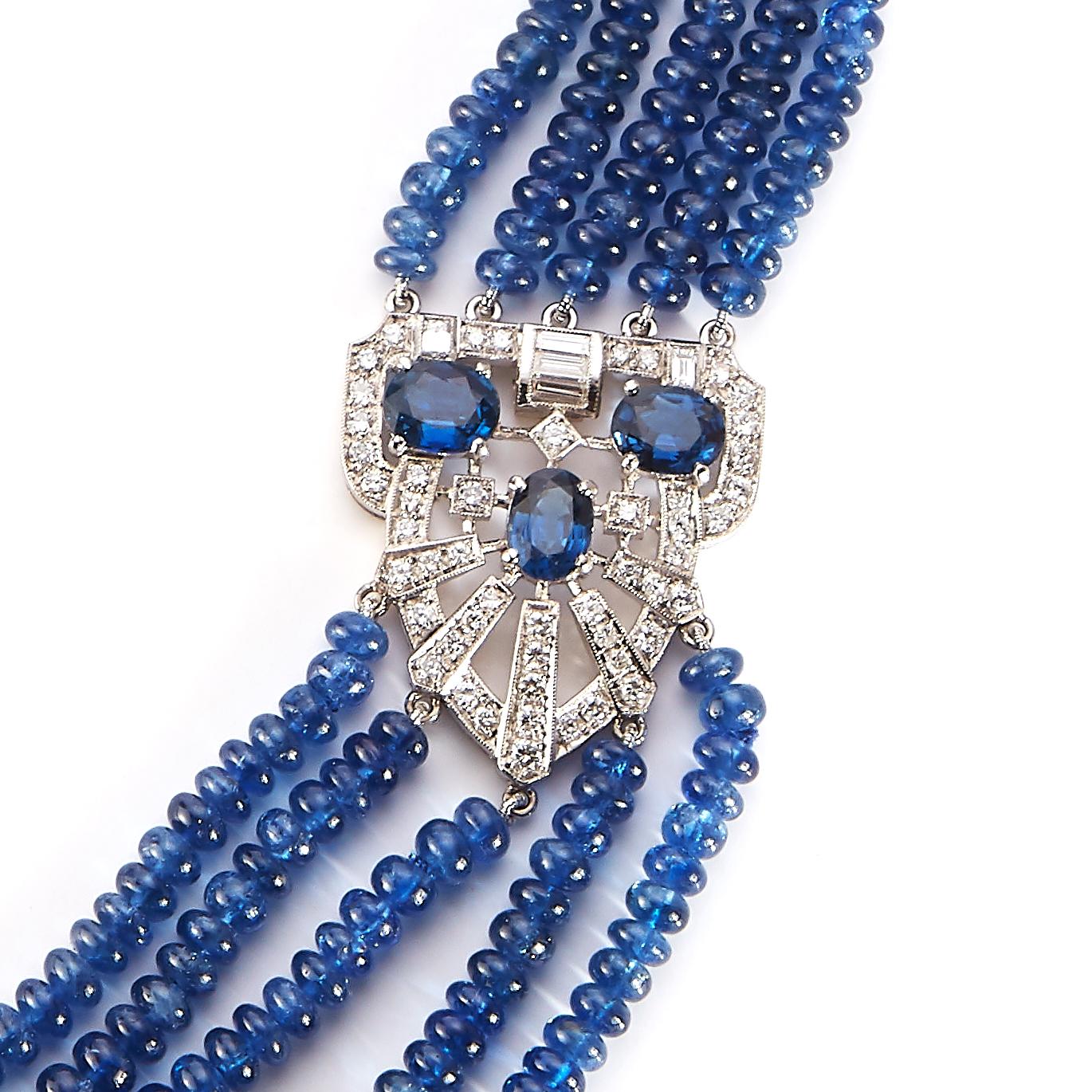 sapphire bead necklace