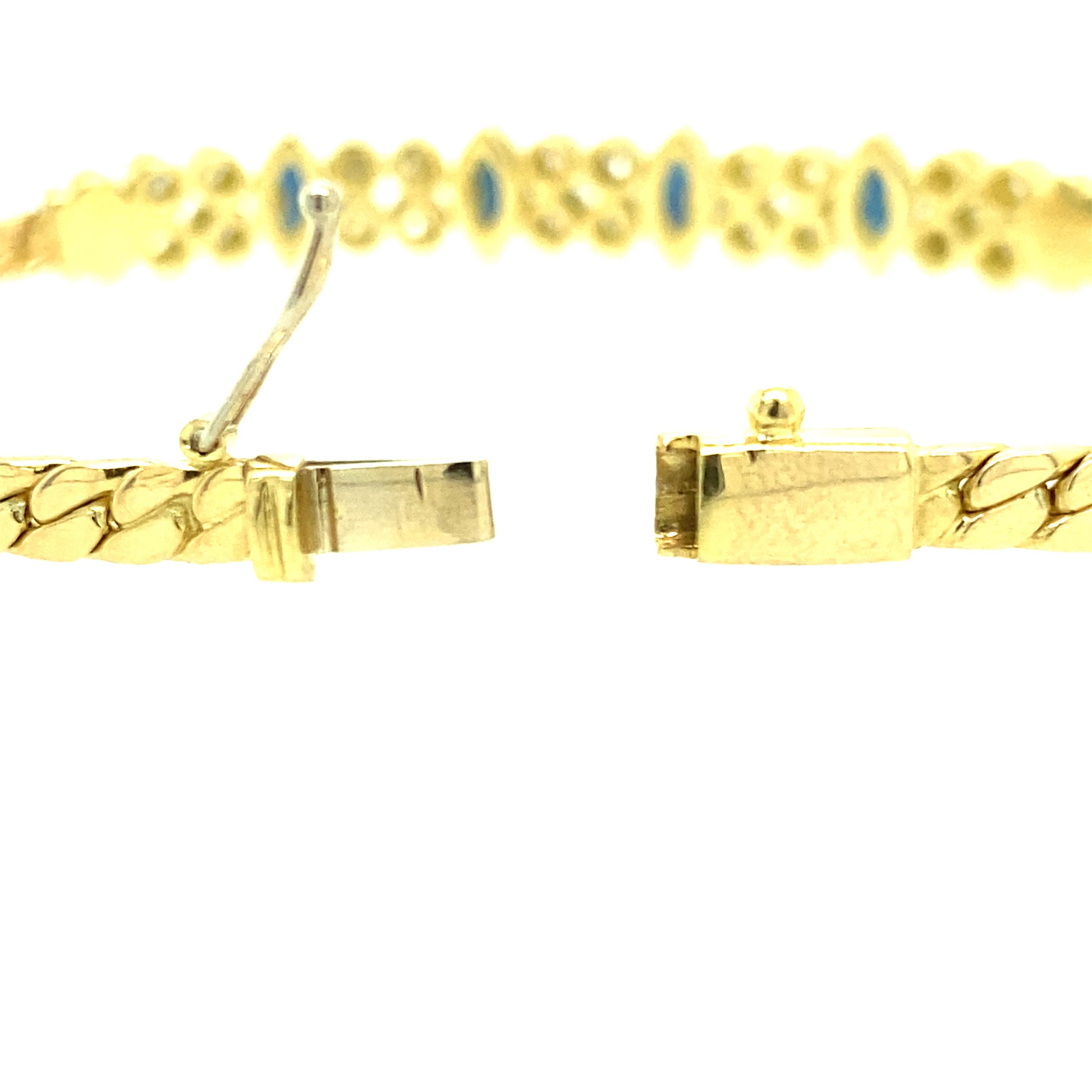Contemporary Sapphire and Diamond Bracelet