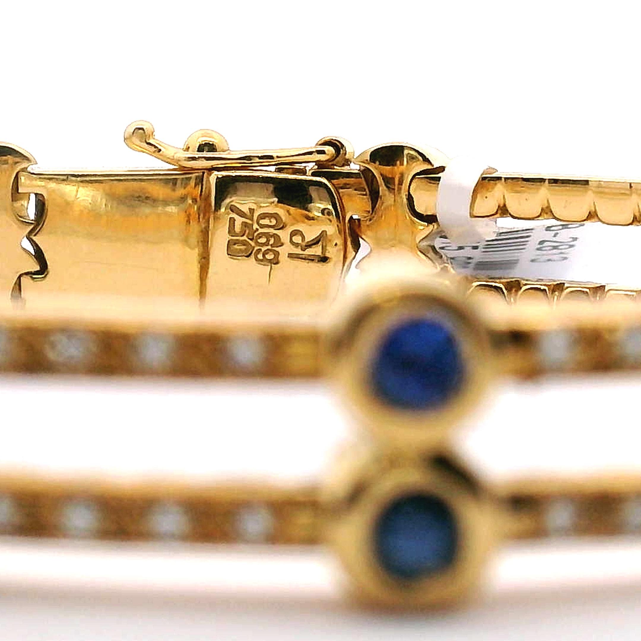 Donna Bracciale con zaffiri e diamanti in vendita