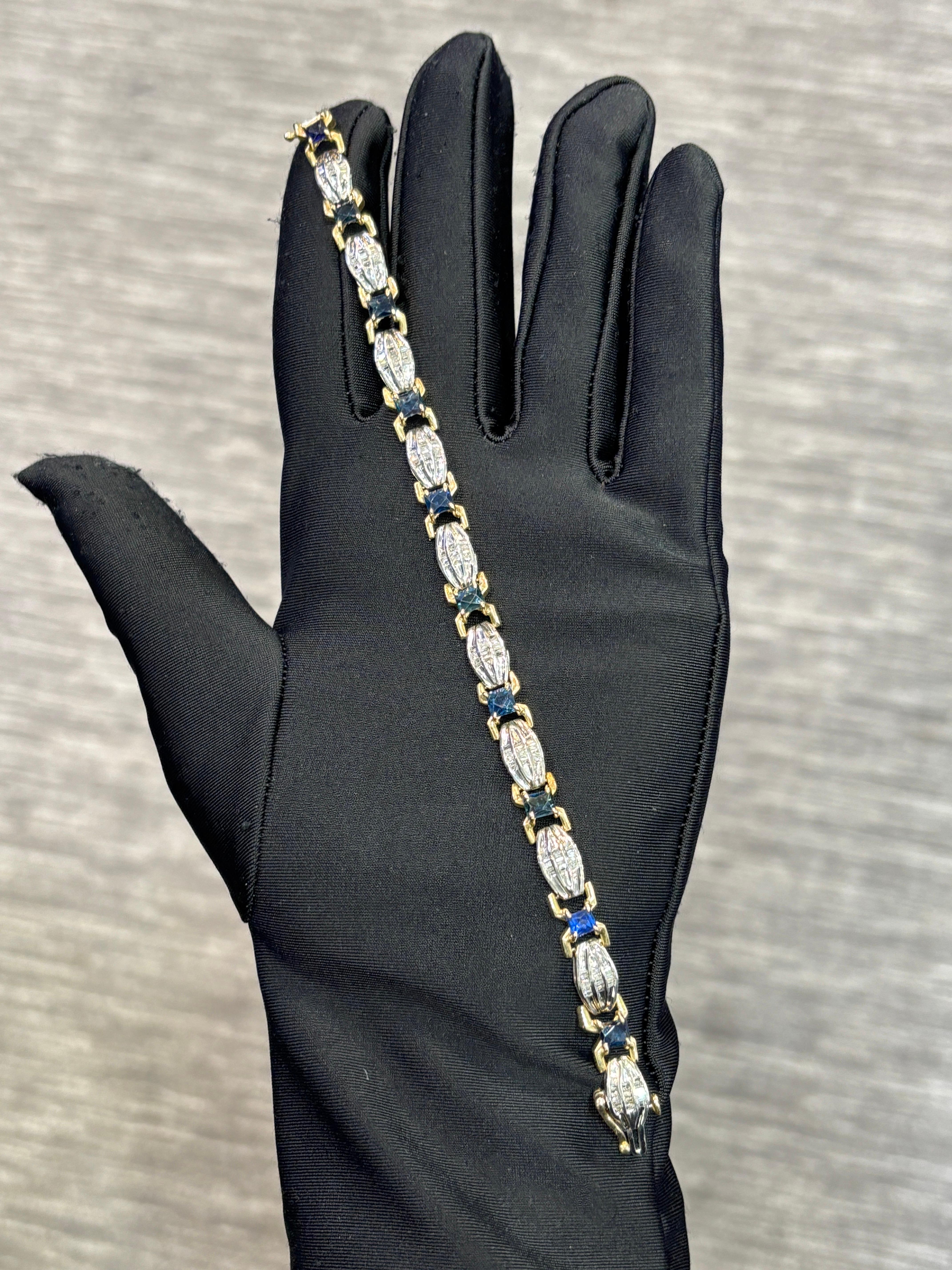 Sapphire and Diamond Bracelet en Excelente estado para la venta en New York, NY