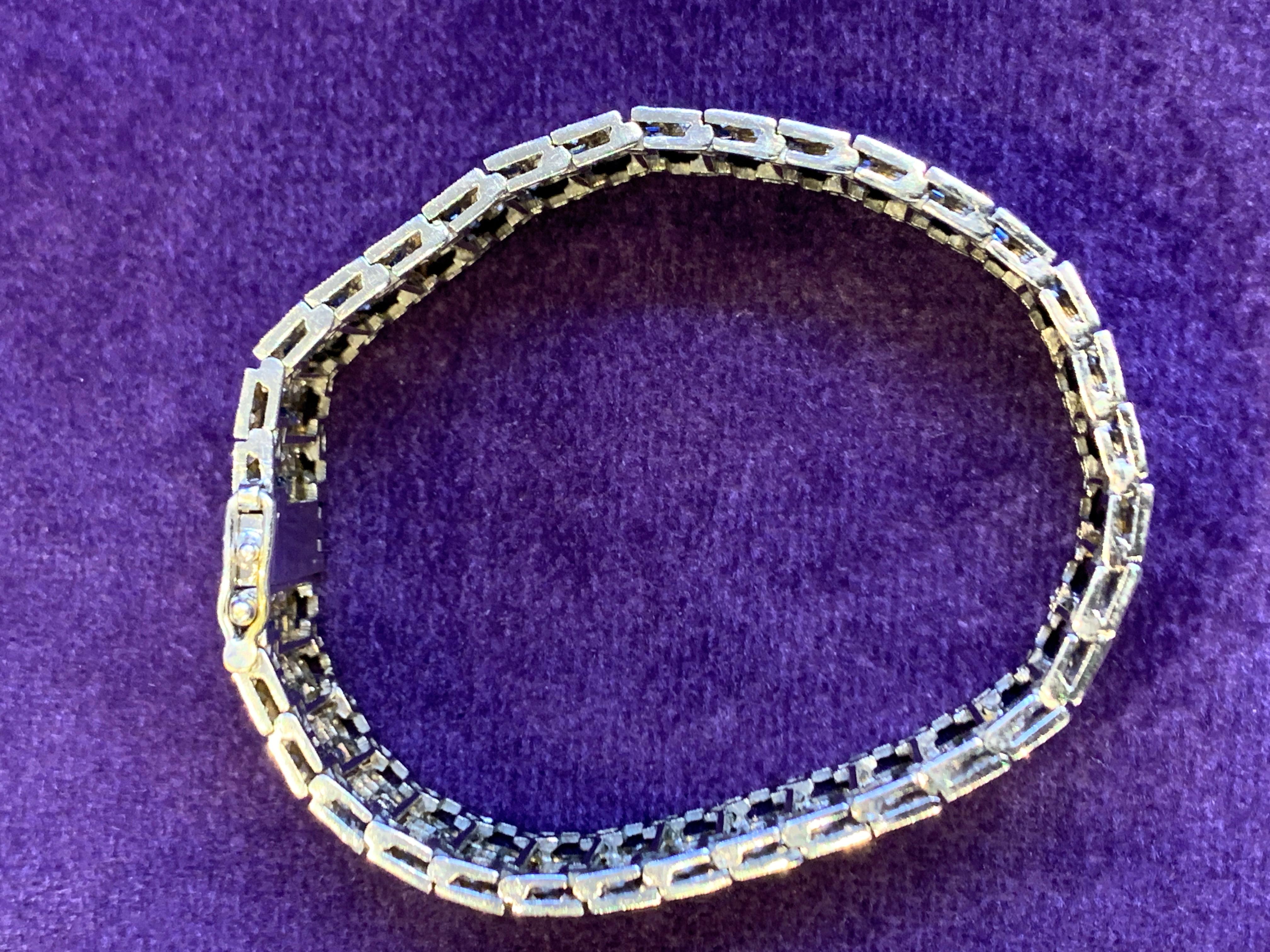 Sapphire and Diamond Bracelet For Sale 2