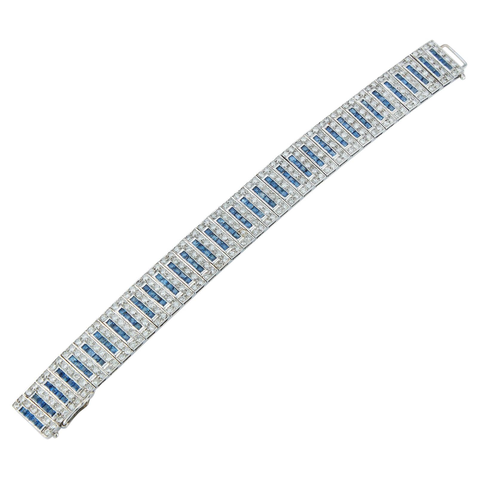 Armband mit Saphiren und Diamanten