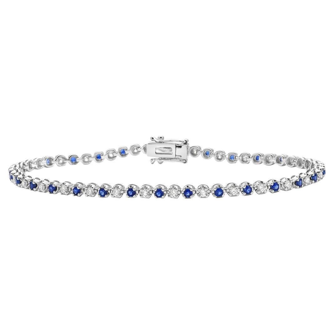 Sapphire and Diamond Bracelet For Sale