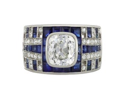 Sapphire and Diamond Cocktail Ring, circa 1935