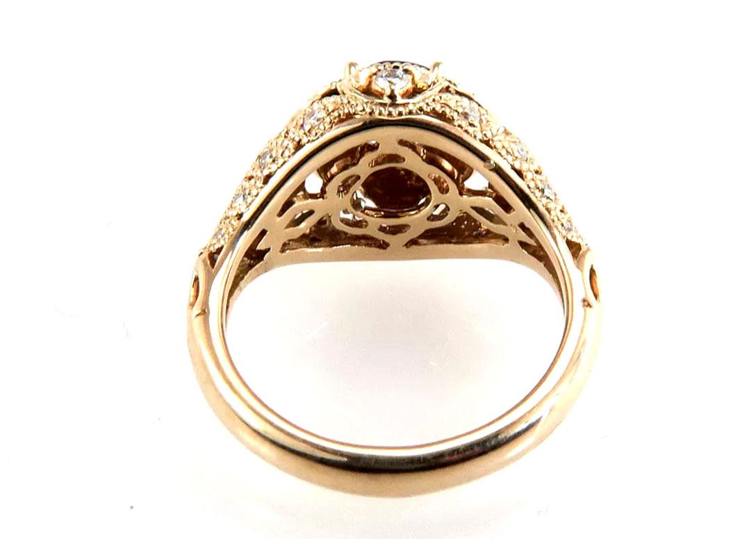Cocktail-Verlobungsring mit Saphir und Diamant 1,39 Karat 14K Gelbgold BRAND NEU Damen im Angebot