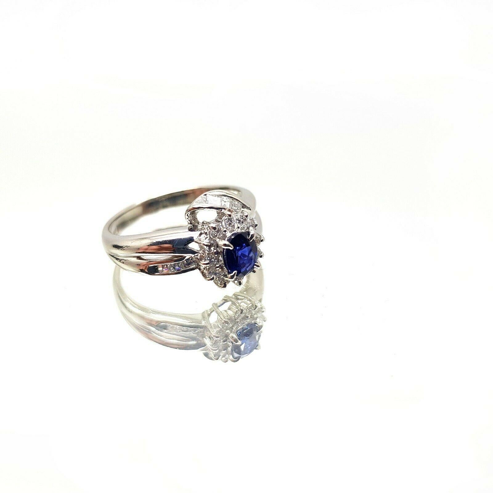 Contemporary Sapphire and Diamond Cocktail Ring