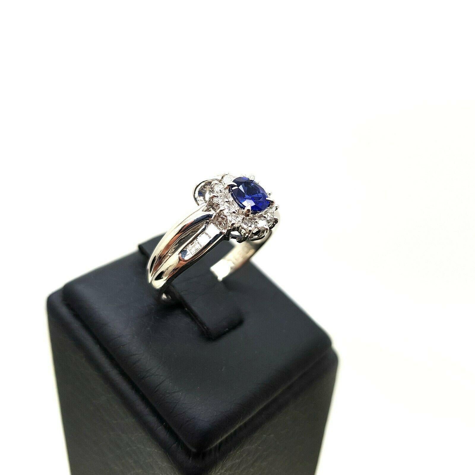 Oval Cut Sapphire and Diamond Cocktail Ring