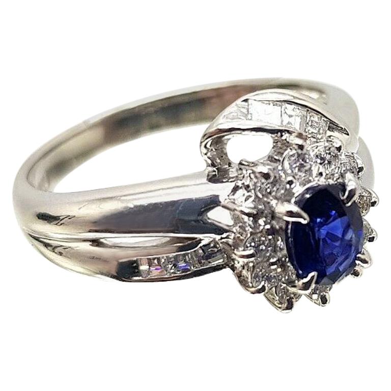 Sapphire and Diamond Cocktail Ring