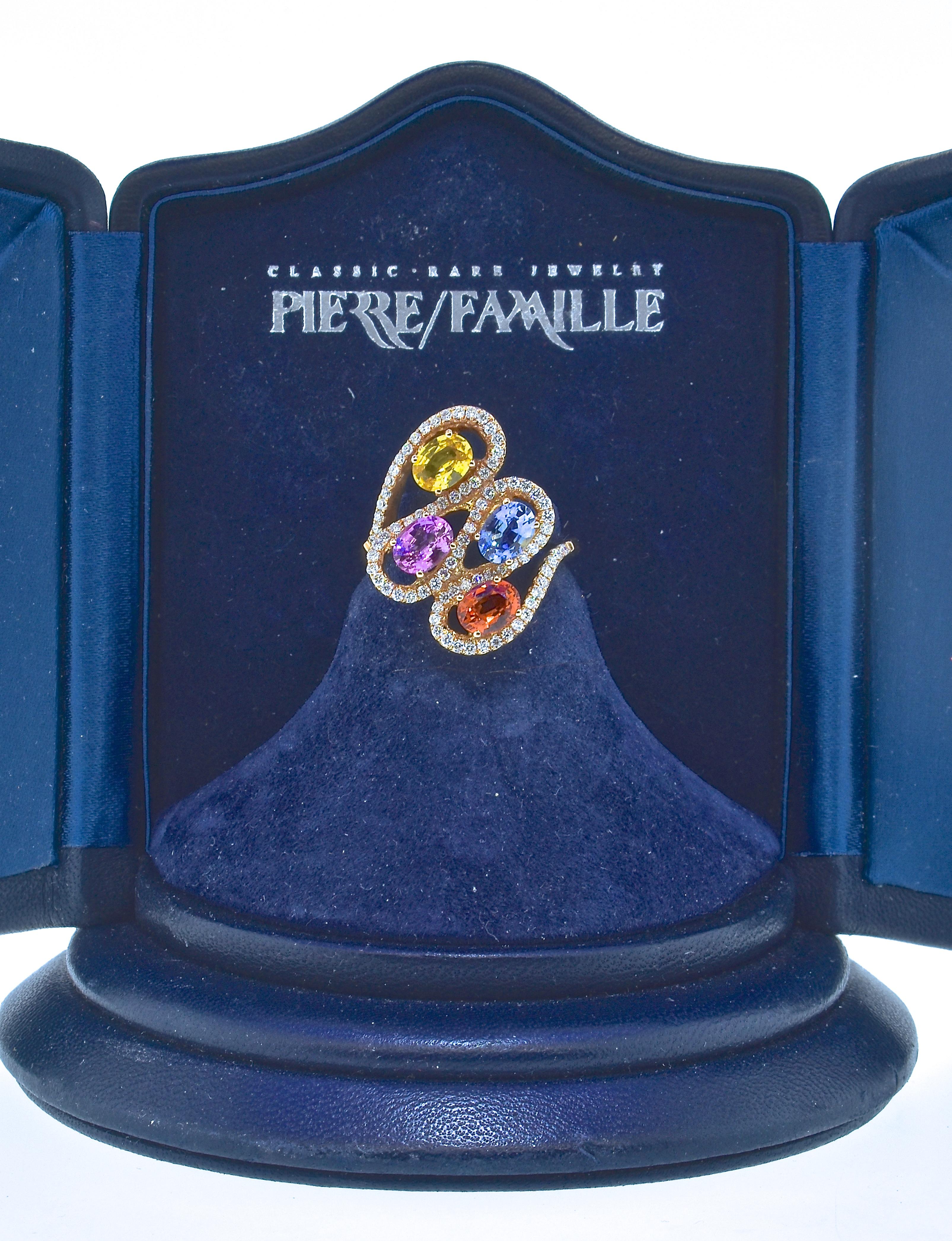 Sapphire and Diamond Contemporary Ring 3