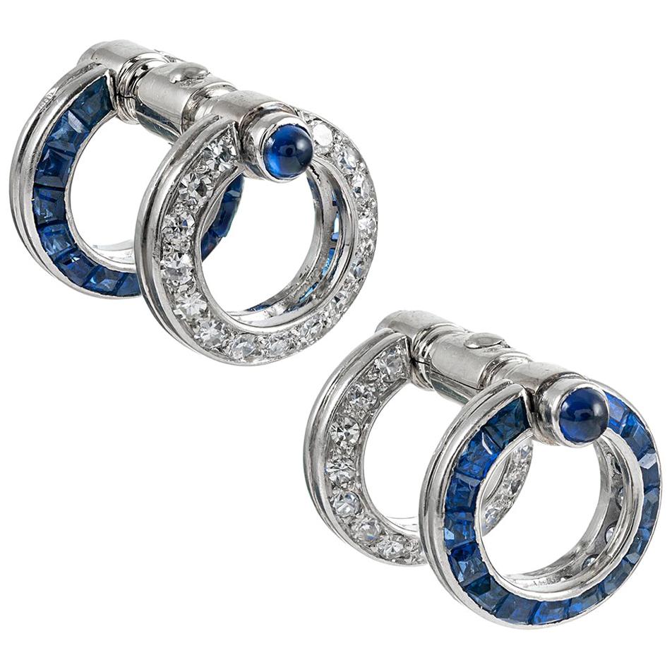 Sapphire and Diamond “Day-to-Night” Cufflinks