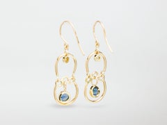 Sapphire and Diamond Drop Earrings