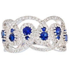 Sapphire and Diamond Drop Ring