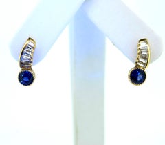 Sapphire and Diamond Earrings
