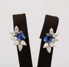 Sapphire and Diamond Earrings