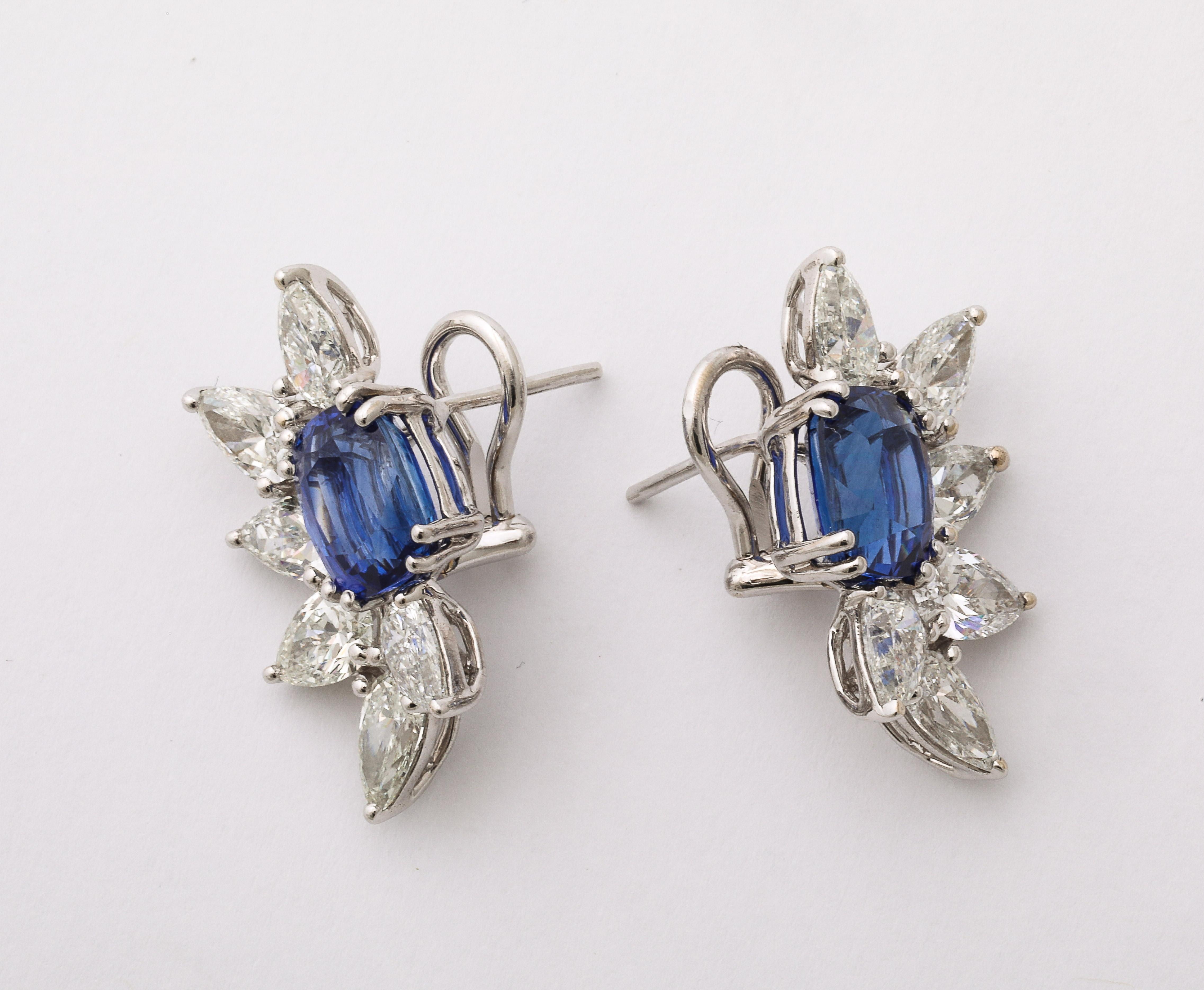 Women's Sapphire and Diamond Earrings For Sale