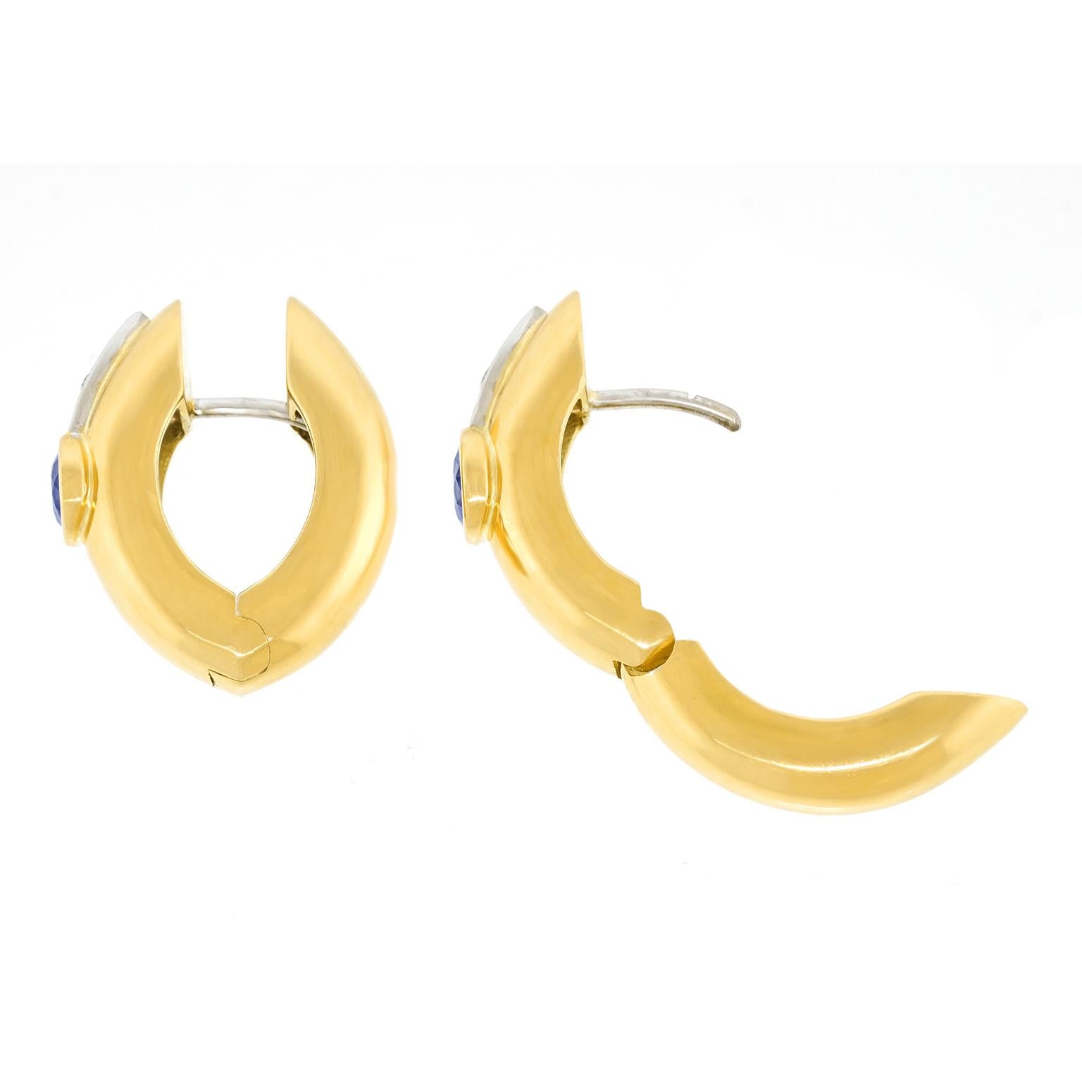 Sapphire and Diamond Earrings in vendita 2