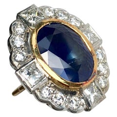 Saphir und Diamant-Ohrringe