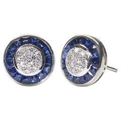 Sapphire and Diamond Earrings Sapphire and Diamond Earrings