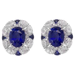 Sapphire and Diamond Earrings