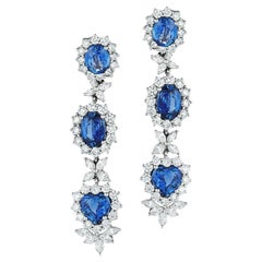 Sapphire and Diamond Earrings