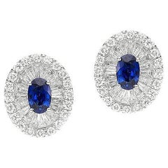Sapphire and Diamond Earrings