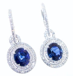 Sapphire and Diamond Earrings, Pierre/Famille