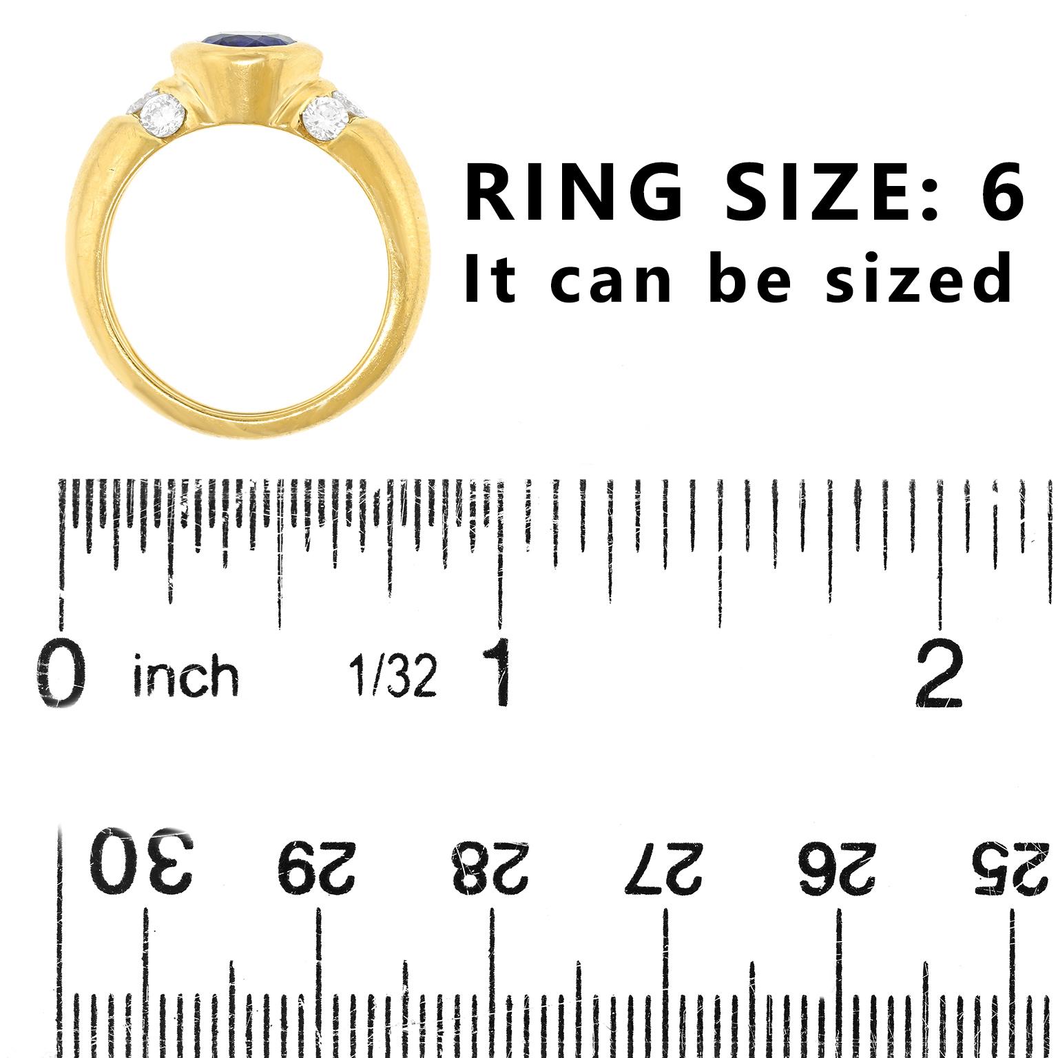 Sapphire and Diamond Eighties Ring 1