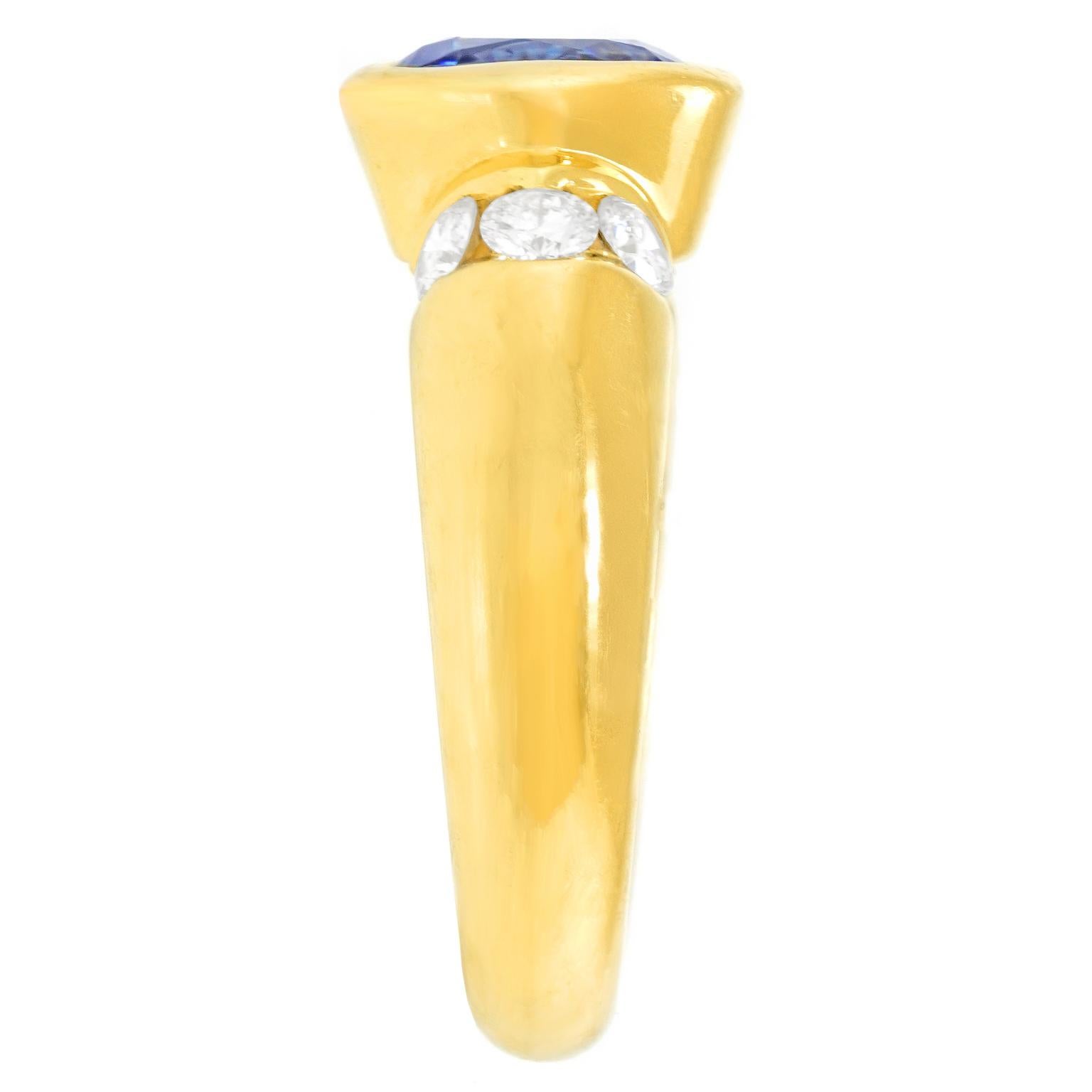 Sapphire and Diamond Eighties Ring 2