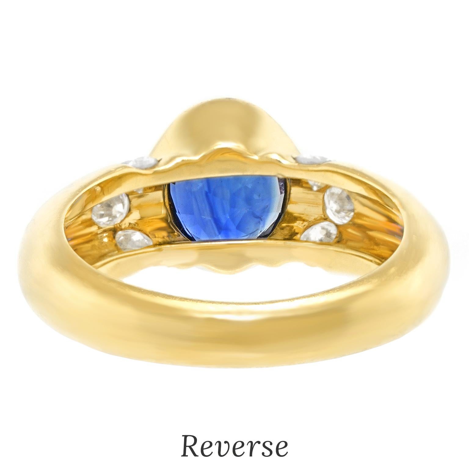 Sapphire and Diamond Eighties Ring 4
