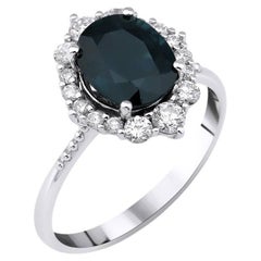 Sapphire And Diamond Engagement 3.19ct Ring