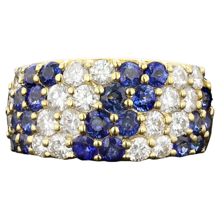 Sapphire and Diamond Estate Ring For Sale at 1stDibs