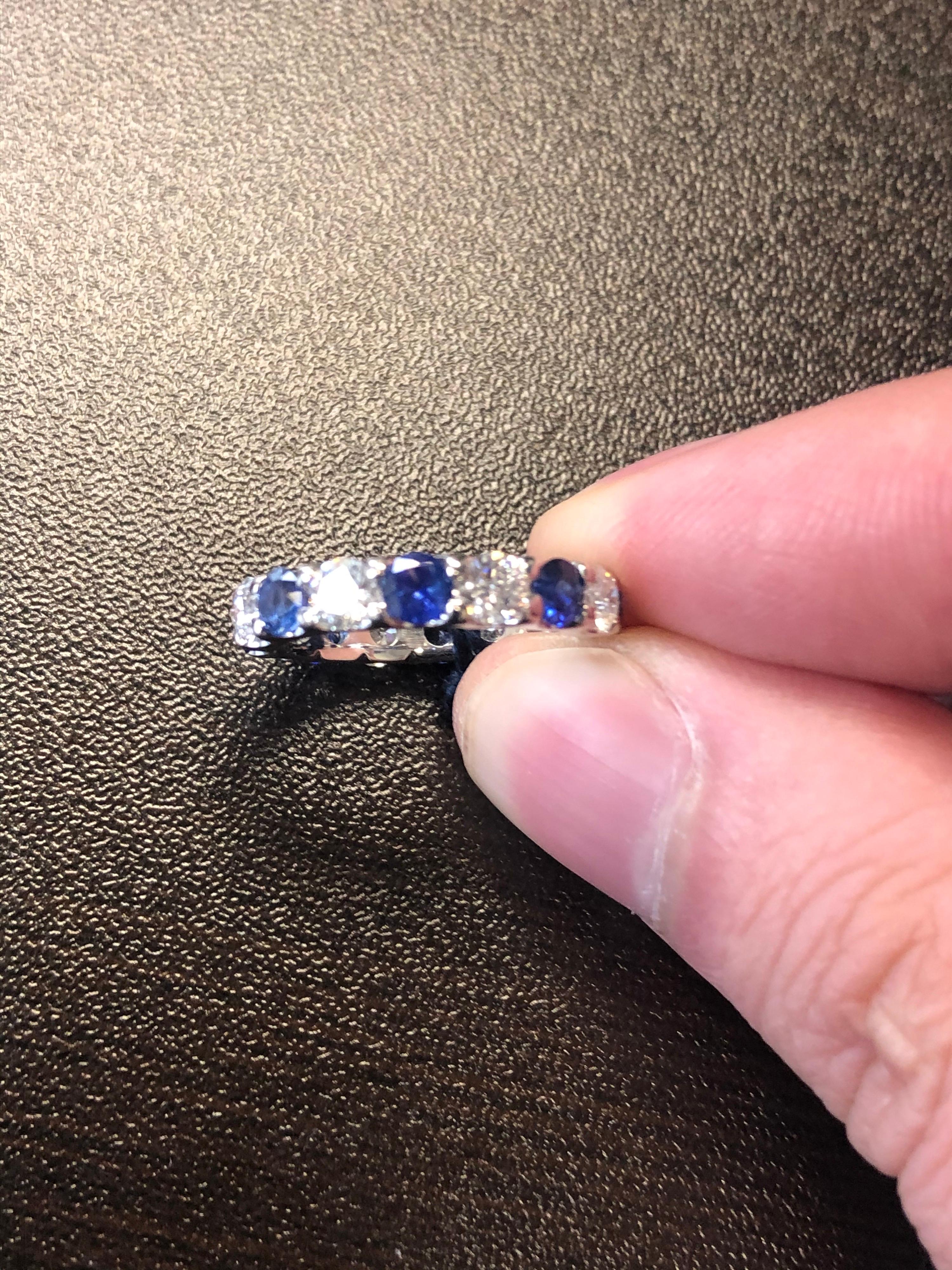 sapphire diamond eternity ring