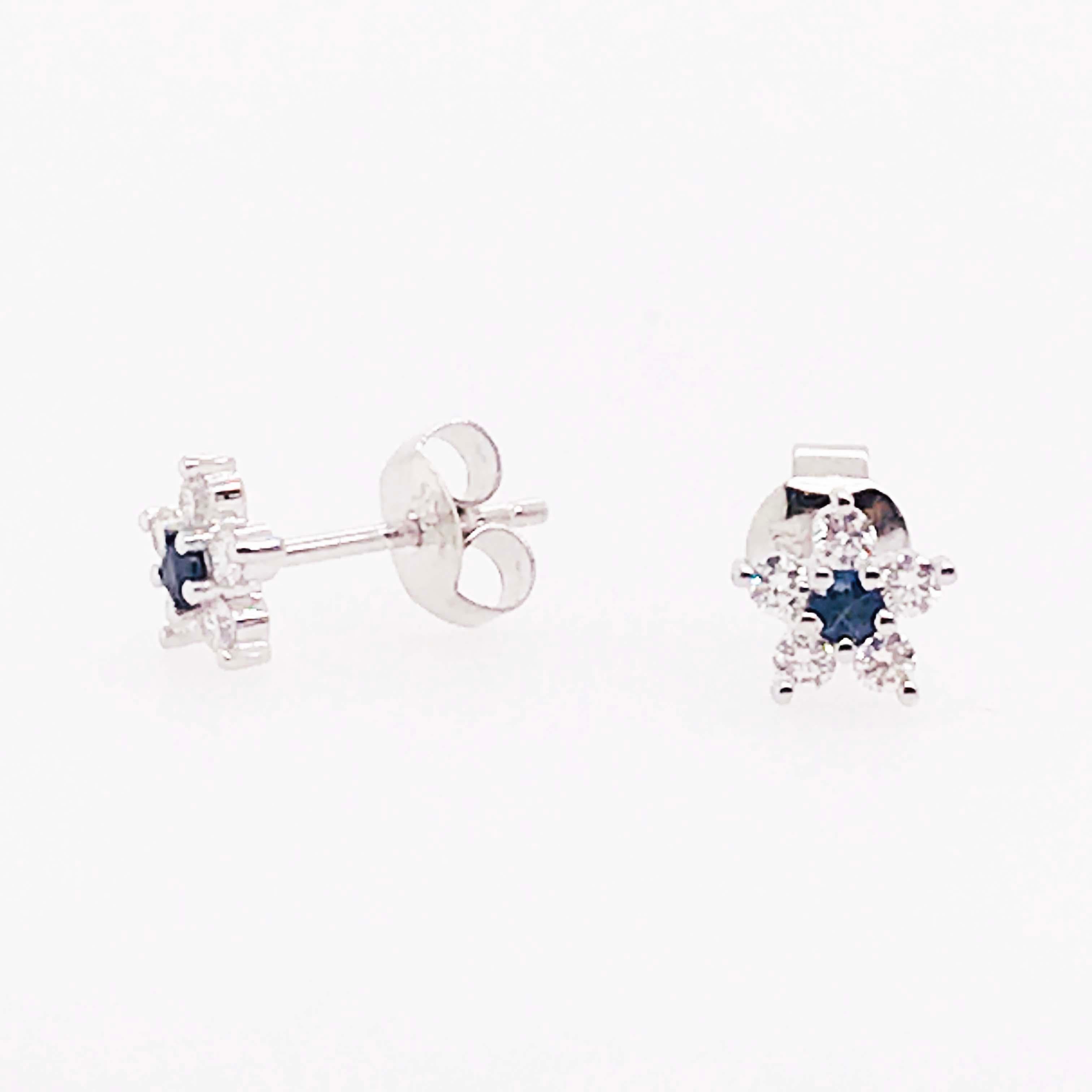 dainty sapphire earrings