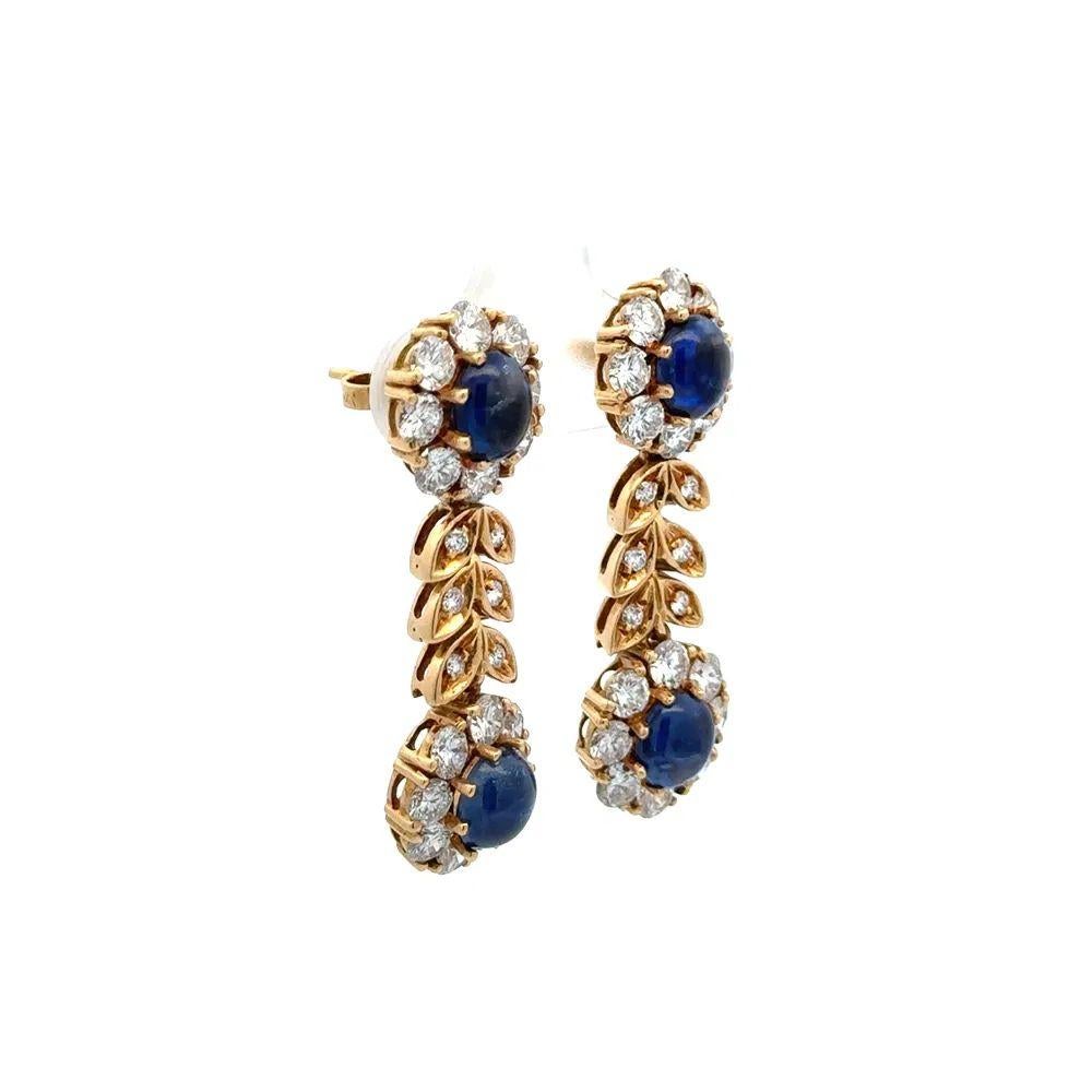 Modernist Sapphire and Diamond Gold Link Necklace and Matching Earrings For Sale