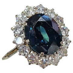 Vintage Sapphire And Diamond Gold Ring