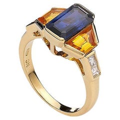 Sapphire and Diamond Gold Ring