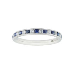 Sapphire and Diamond Half-Eternity Ring