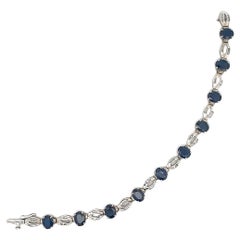 Sapphire and Diamond Link Bracelet