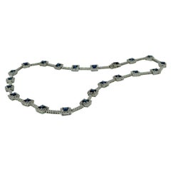 Sapphire and Diamond Neck Strand