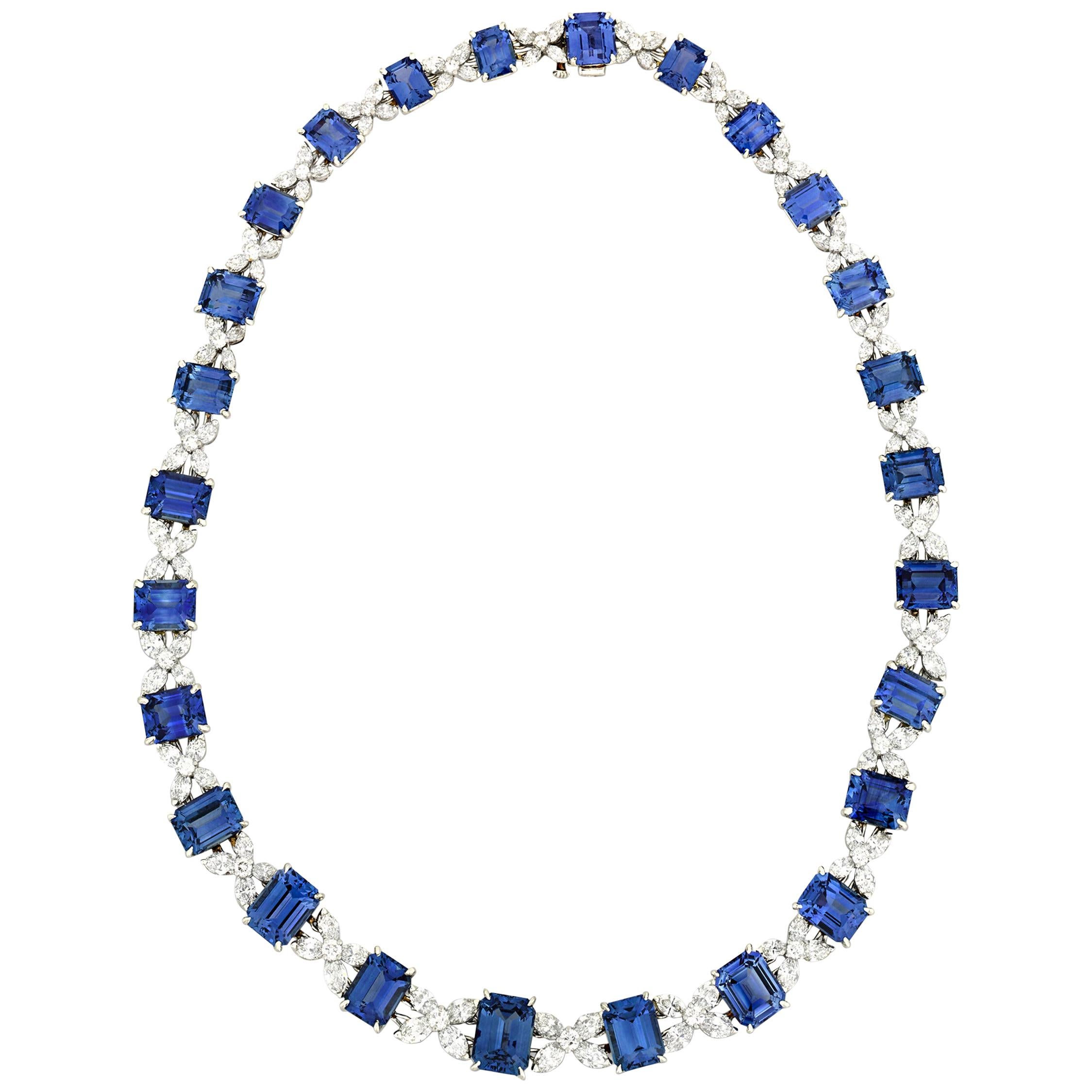Sapphire and Diamond Necklace by Oscar Heyman