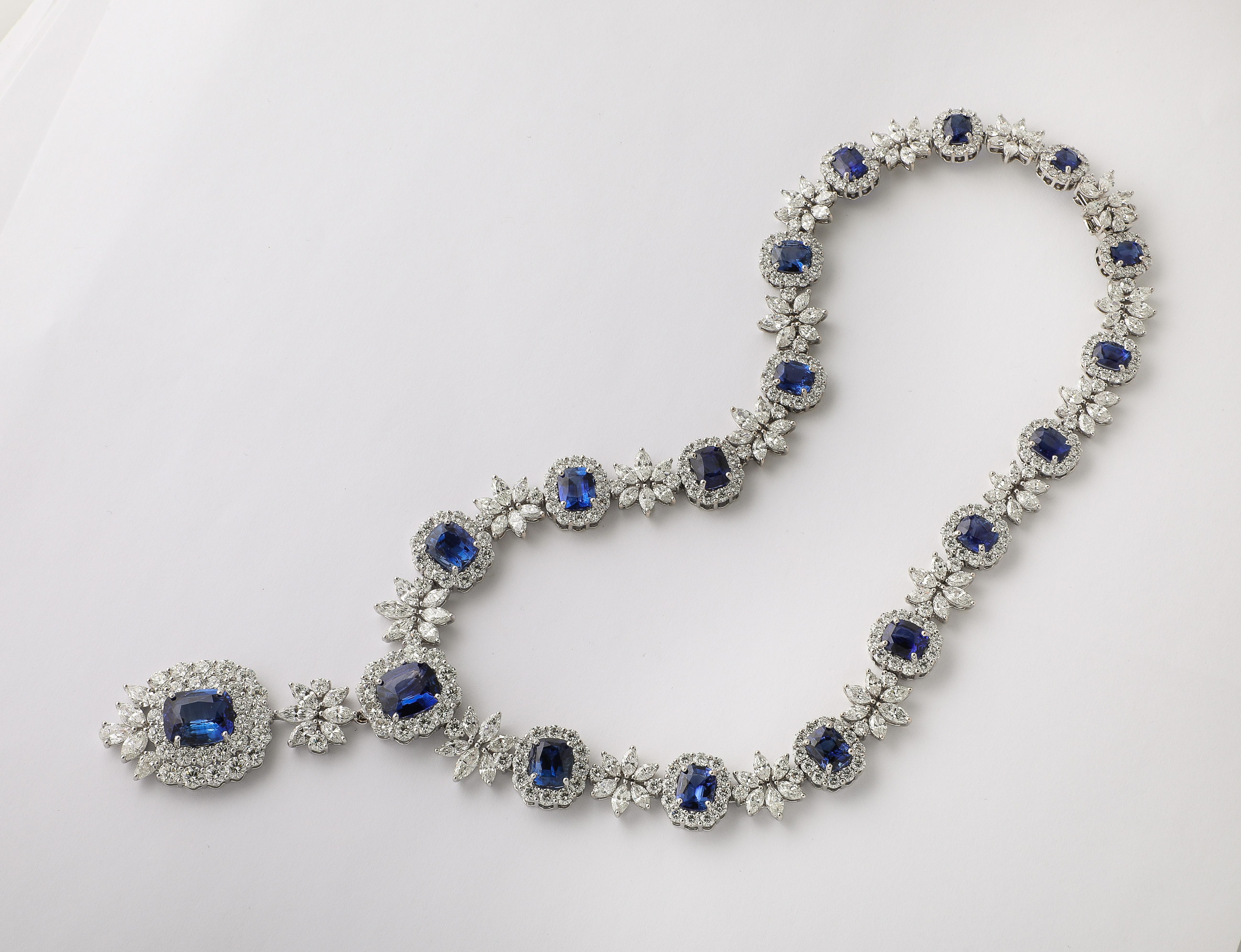 Collana di zaffiri e diamanti in vendita 5