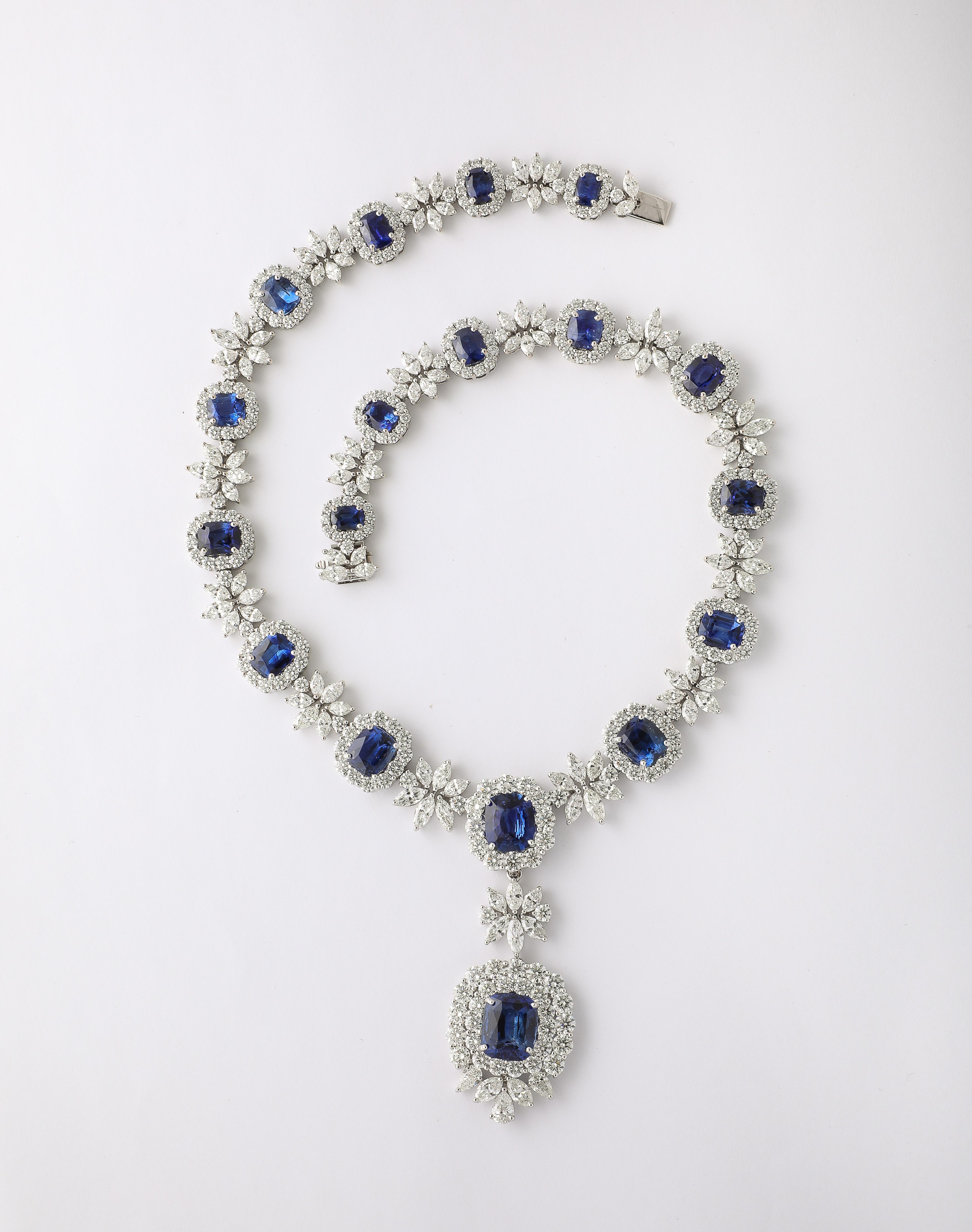 Collana di zaffiri e diamanti in vendita 7