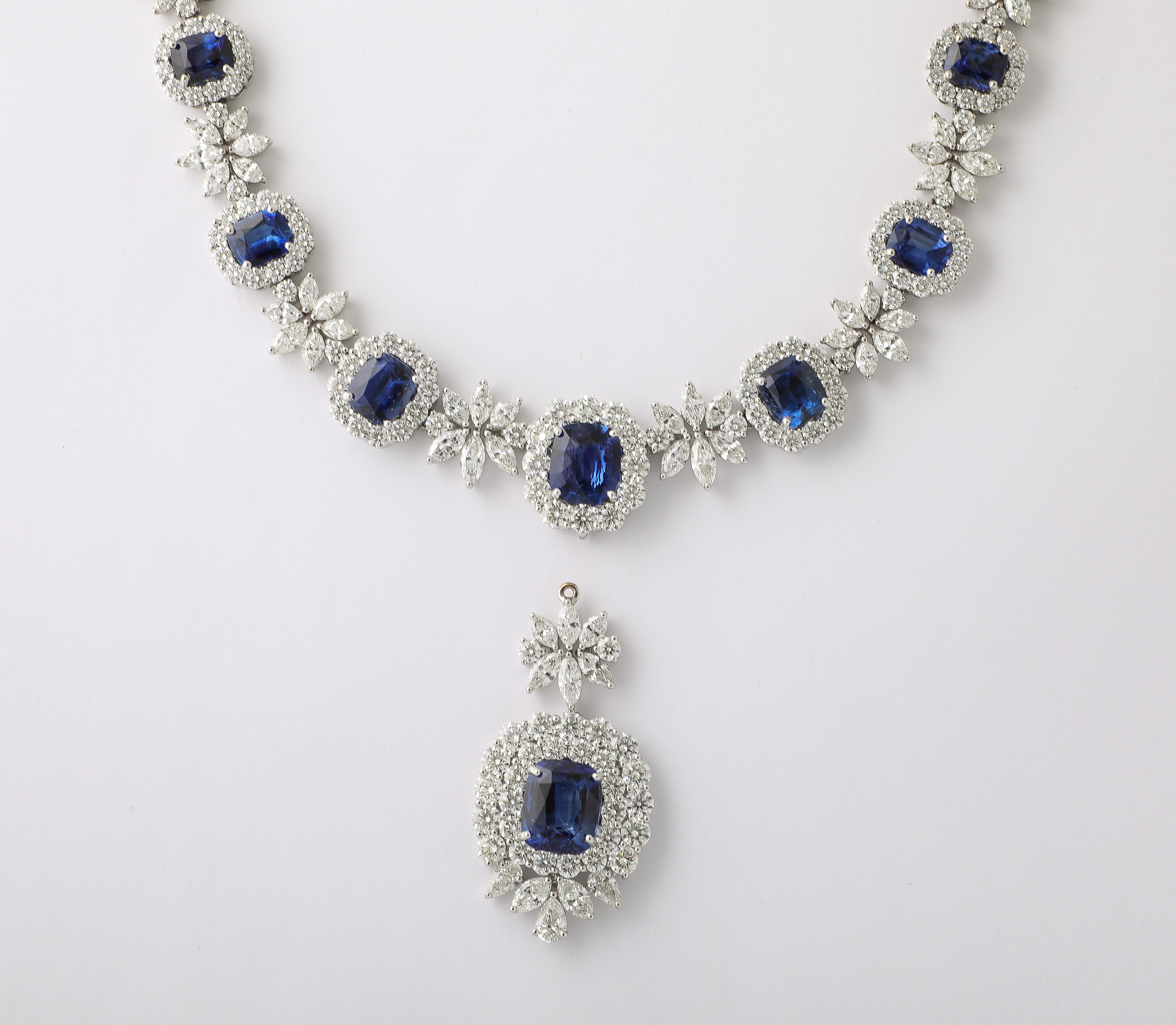 Collana di zaffiri e diamanti in vendita 8