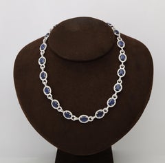 Sapphire and Diamond Necklace