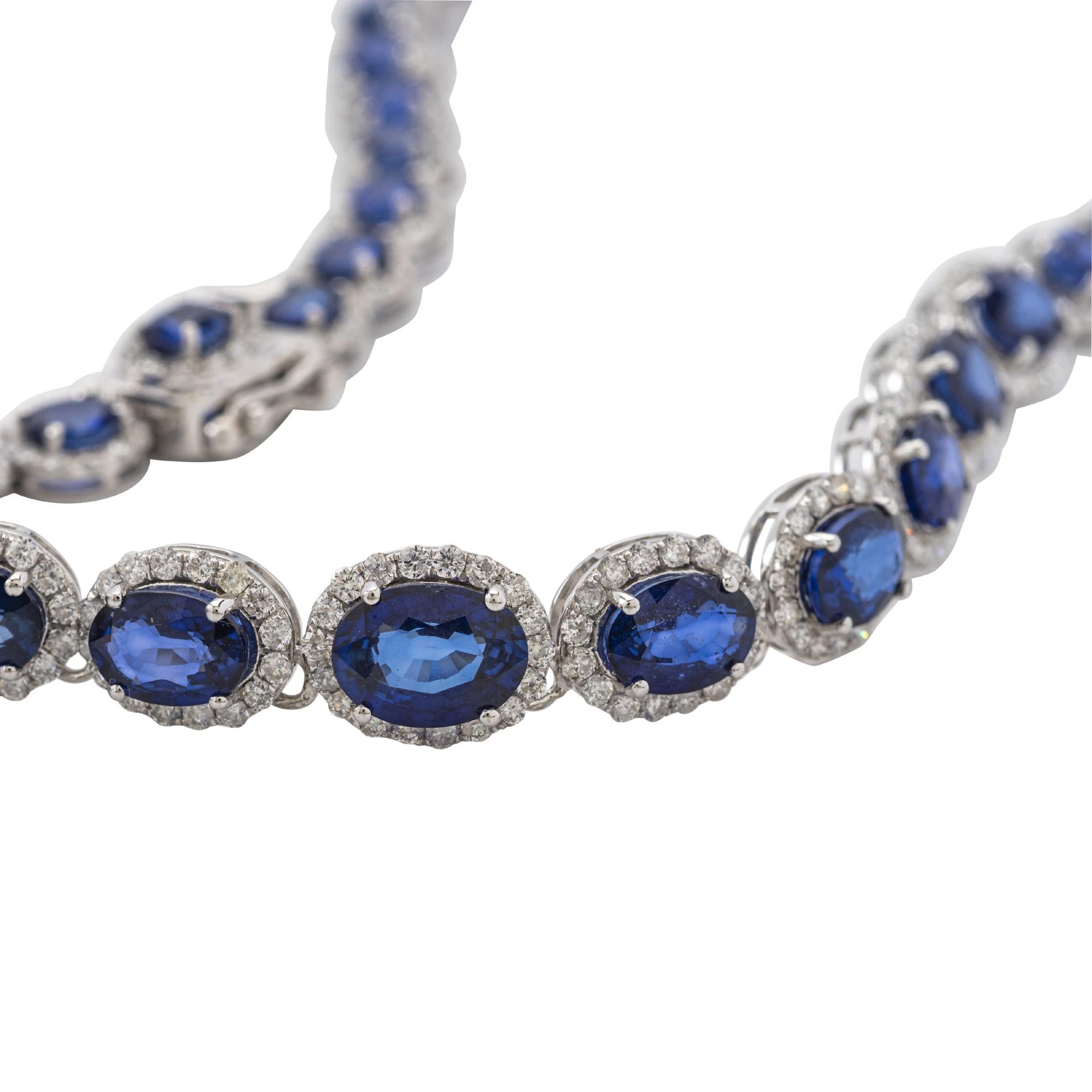 Sapphire and Diamond Necklace In Good Condition In Palm Beach, FL