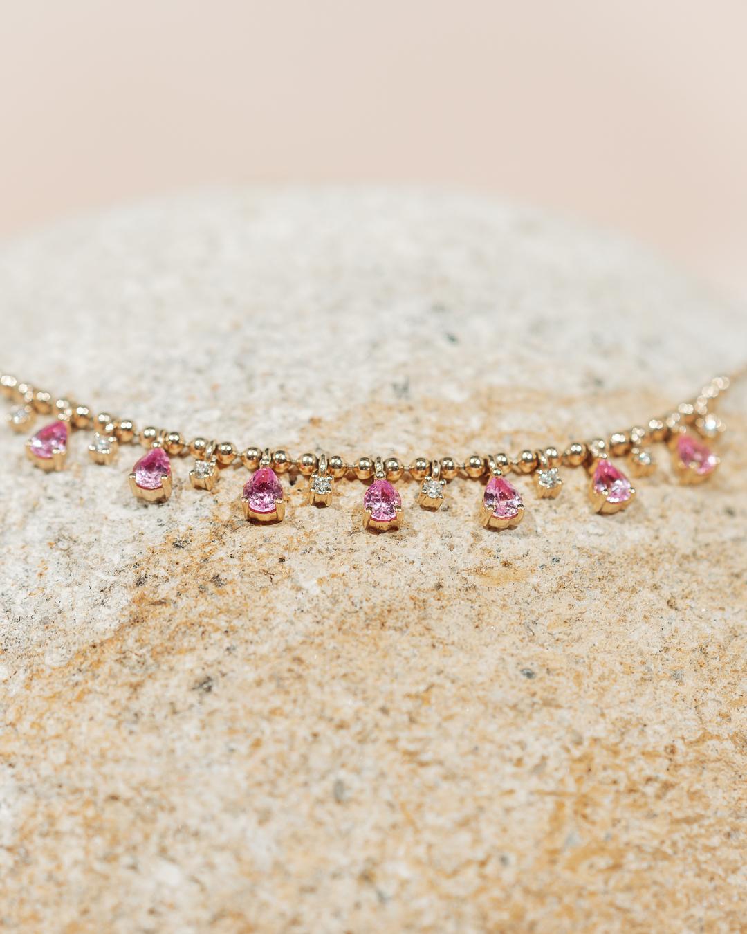 Collier en saphir et diamant Unisexe en vente