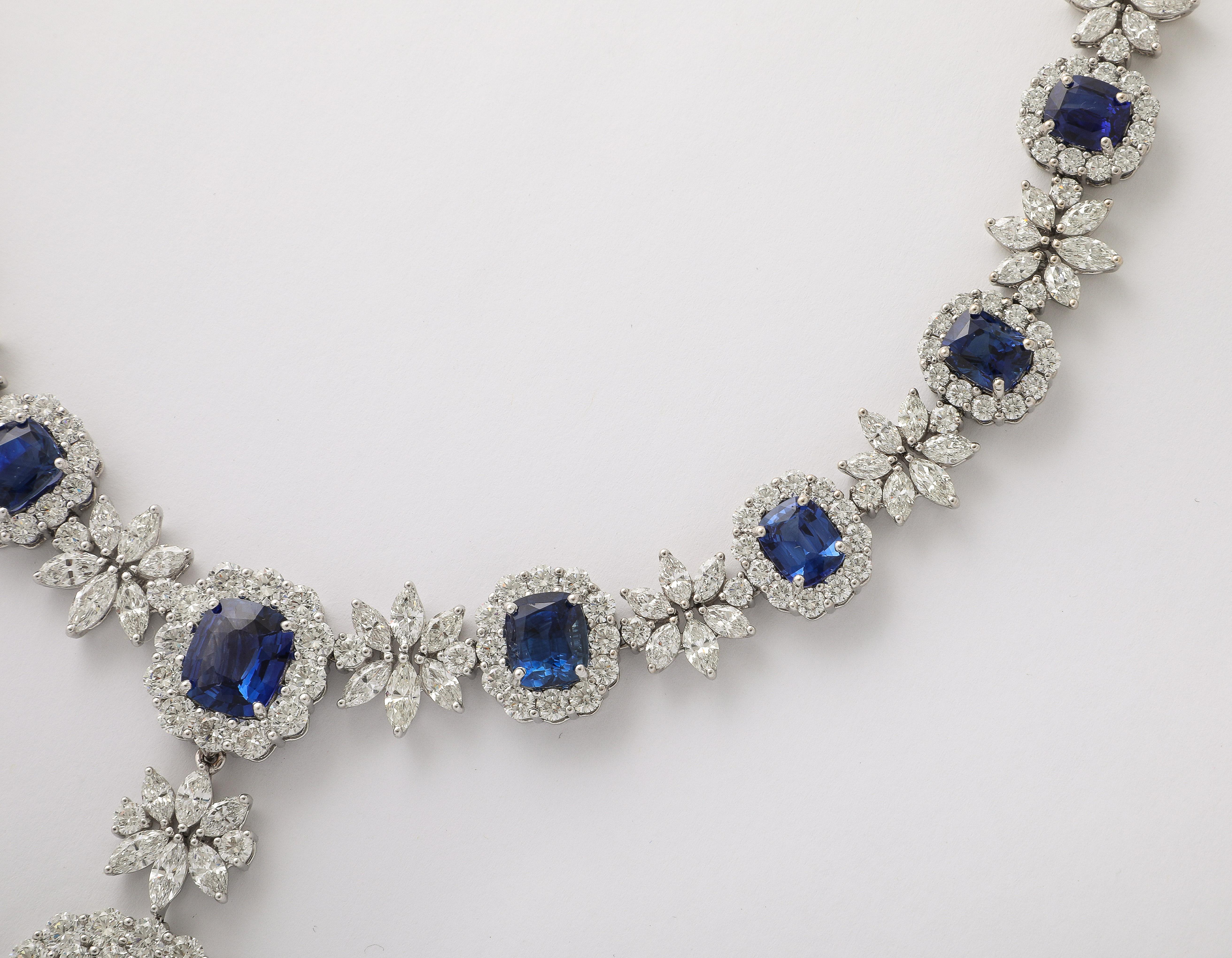 Collana di zaffiri e diamanti in vendita 2