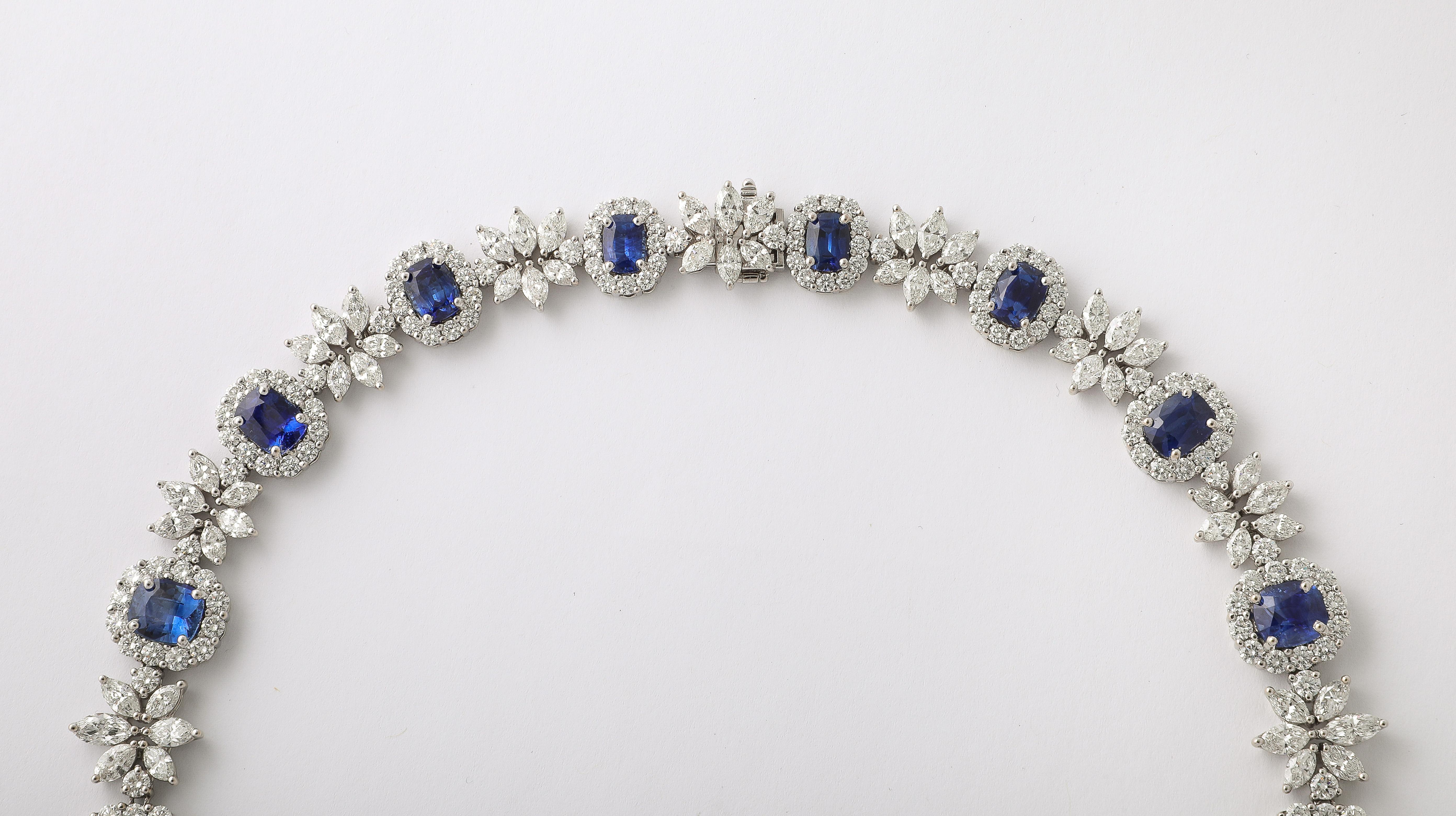 Collana di zaffiri e diamanti in vendita 3