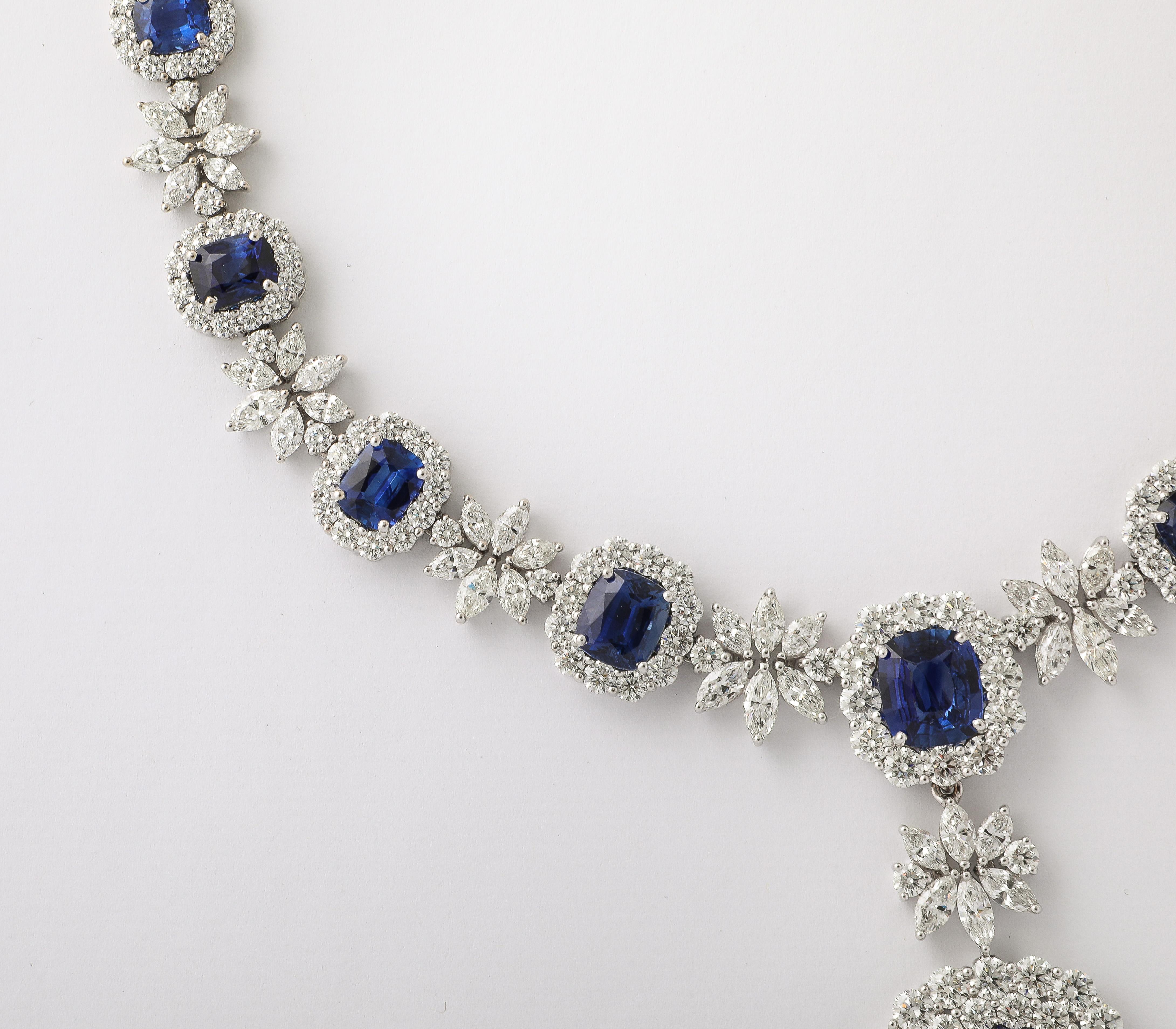 Collana di zaffiri e diamanti in vendita 4