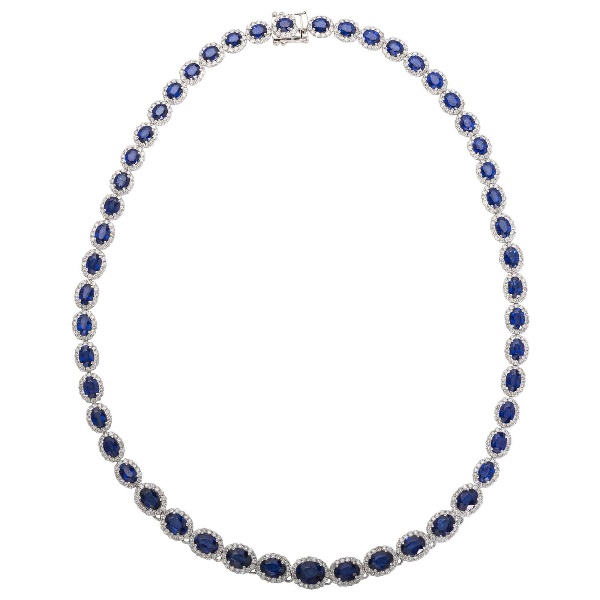 Sapphire and Diamond Necklace